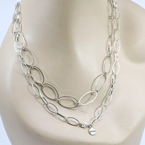 Silver tone womens fashion necklace