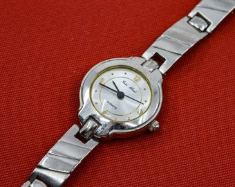 Steel tone with silver dial womens watch