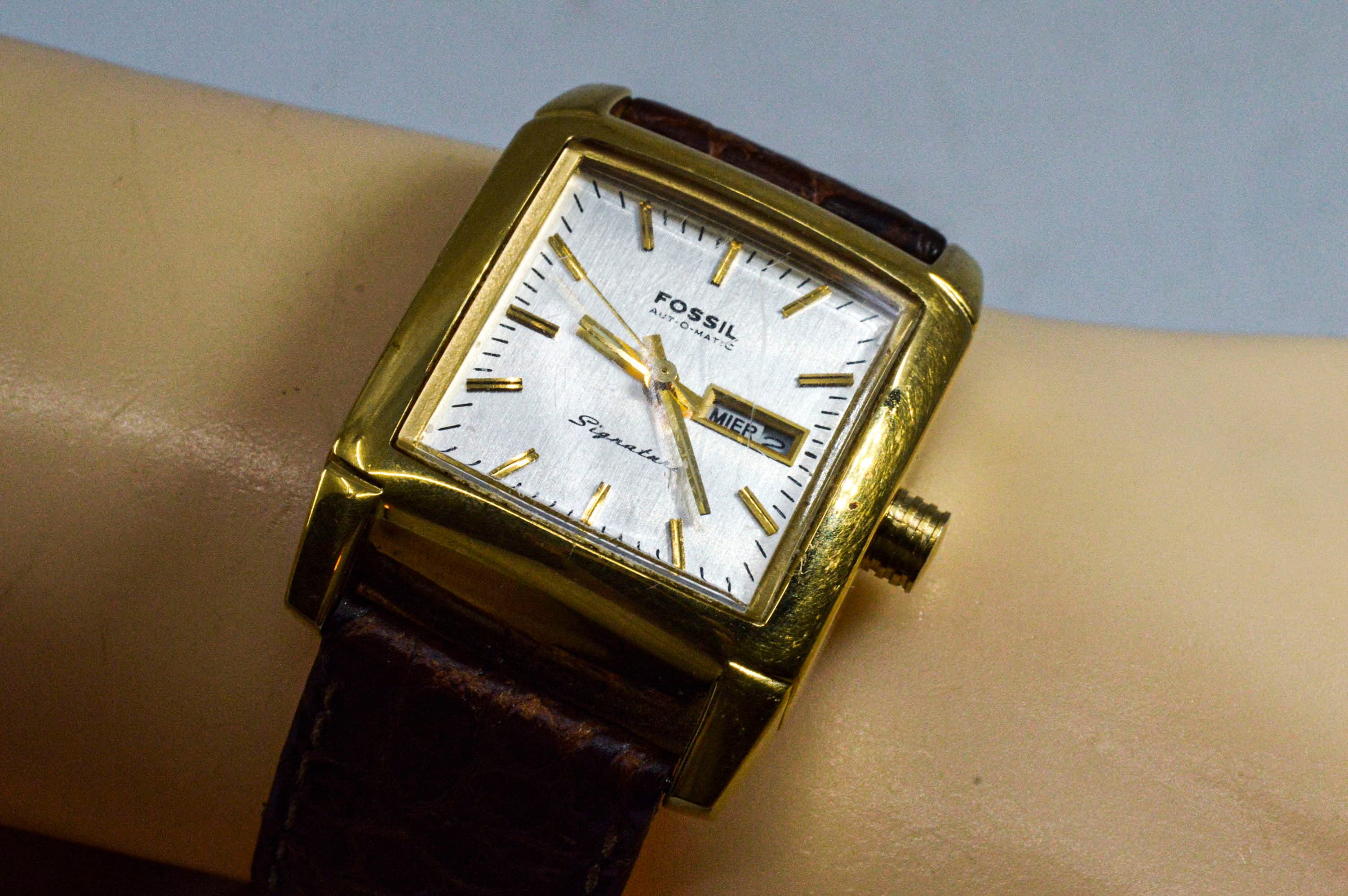 Fossil signature automatic watch sale
