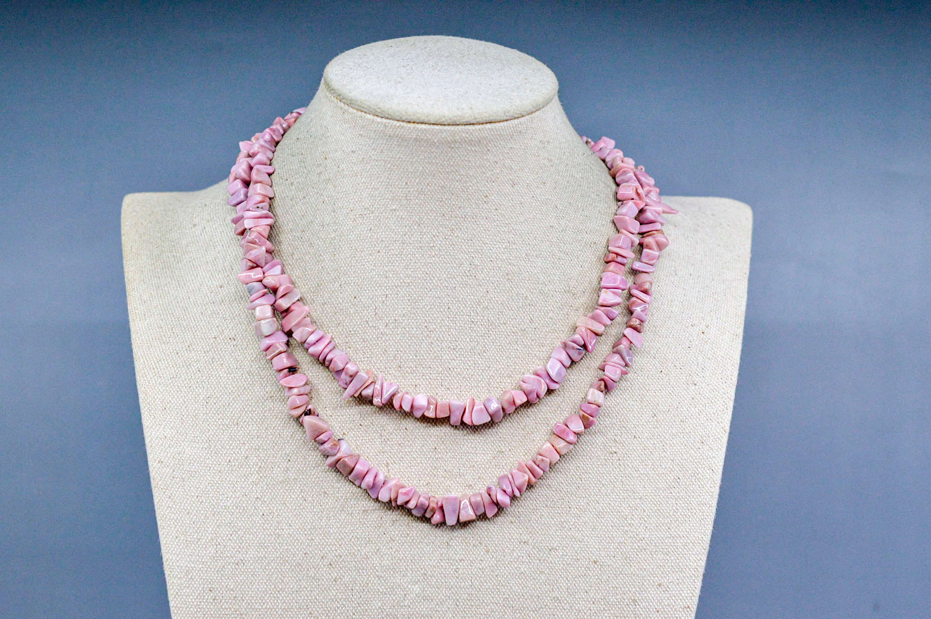 ★LECYTO★ Heartline Stone Beads NecklacePink il_fullxfull.6275507312_1u6i.jpg