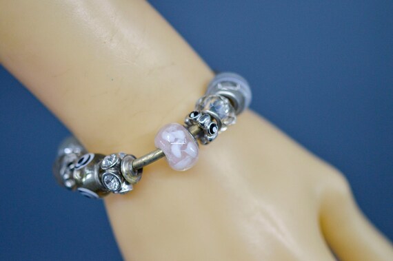 Silver tone, womens fashion charm, cuff bracelet - image 3