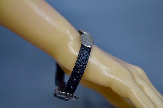 Silver and black tone, womens adjustable bracelet - image 5