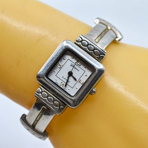 Silver tone , womens, fashion cuff watch
