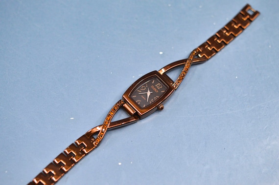 Copper tone, womens, fashion wrist watch - image 2