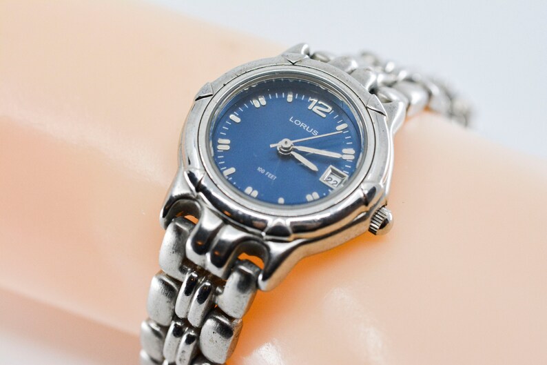 lorus blue dial watch