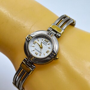 Anne Klein, sikver und goldfarben, Damenuhr