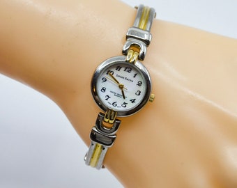 Two tone womens fashion watch