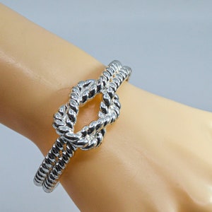 Silver tone womens cuff bracelet