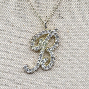 Silver tone  with &quot;B&quot; pendant , womens, necklace