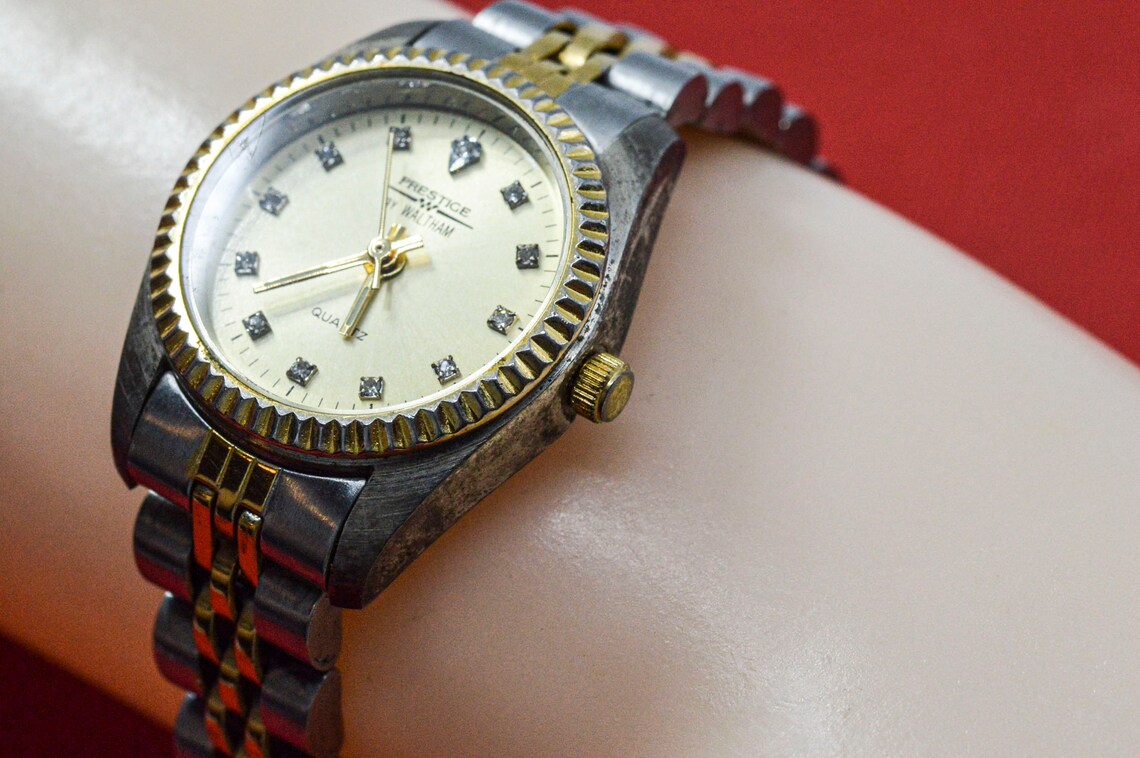 Prestige by Waltham Two Tone Womens Watch Etsy