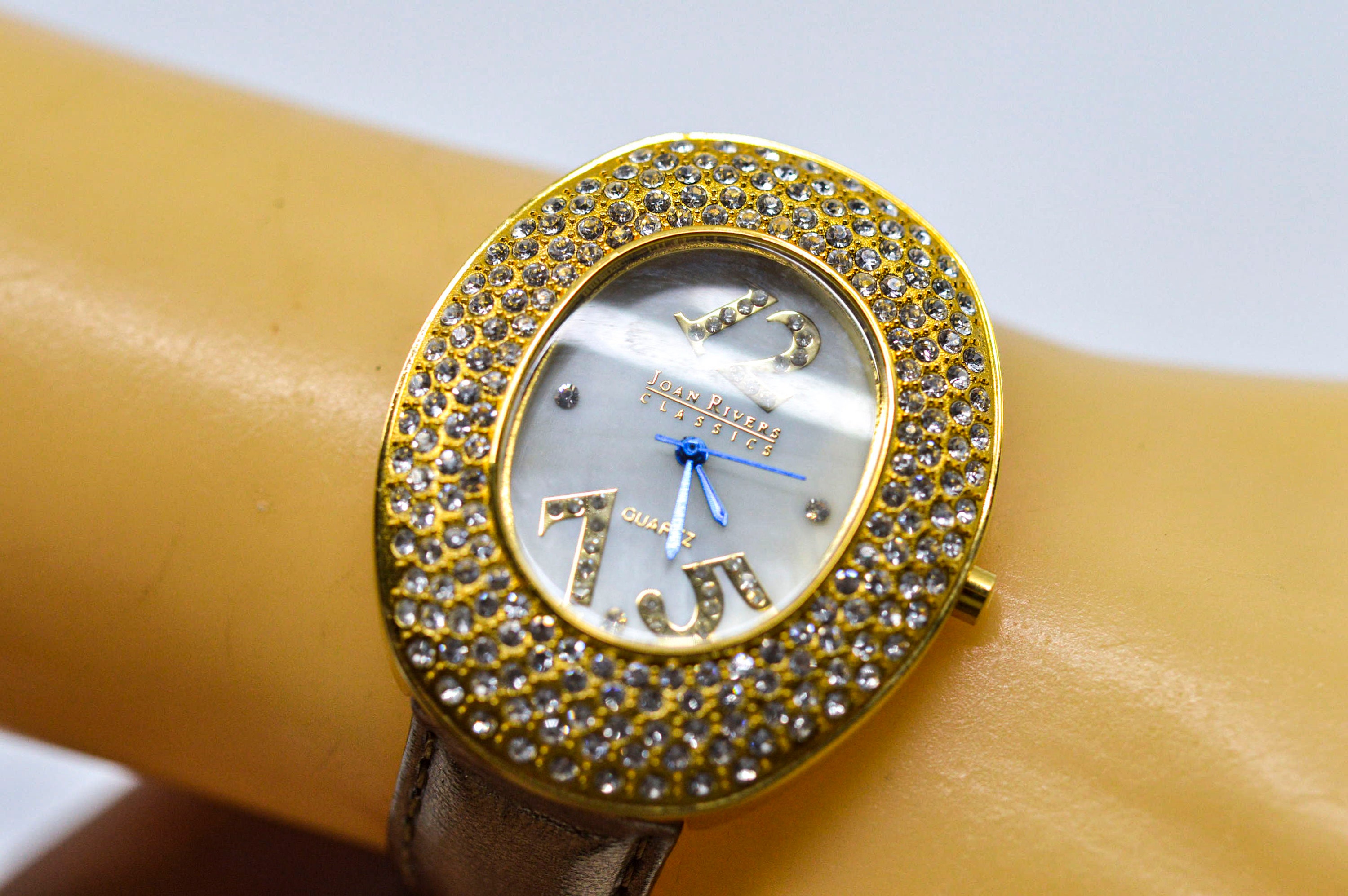 Joan Rivers Gold-Tone Textured Bracelet Watch Joan Rivers classics collection watch for sale main image 3