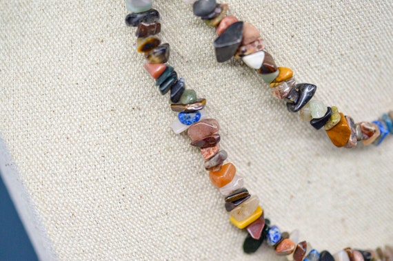 Multi color , chip beads, womens long necklace - image 3