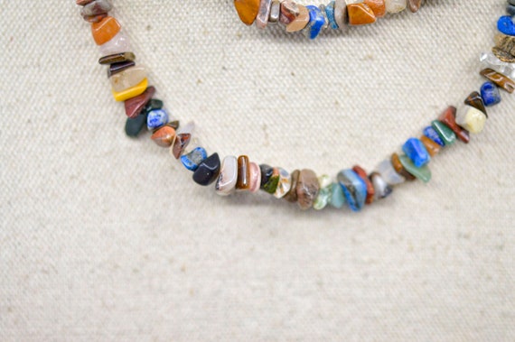 Multi color , chip beads, womens long necklace - image 2