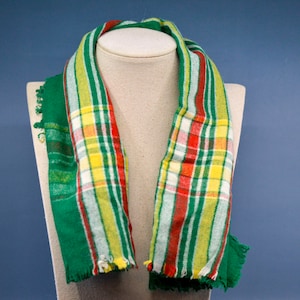 Green tone, womens vintage scarf