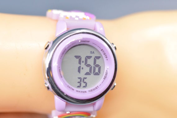Purple tone. womens, digital sports wrist watch - image 1