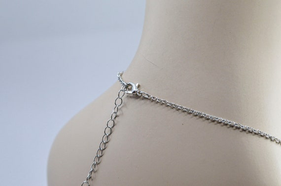 Silver tone with crystals womens fashion necklace - image 7