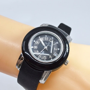 Croton black tone womens fashion wrist watch