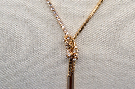 Gold tone with crystals, womens fashion necklace - image 3