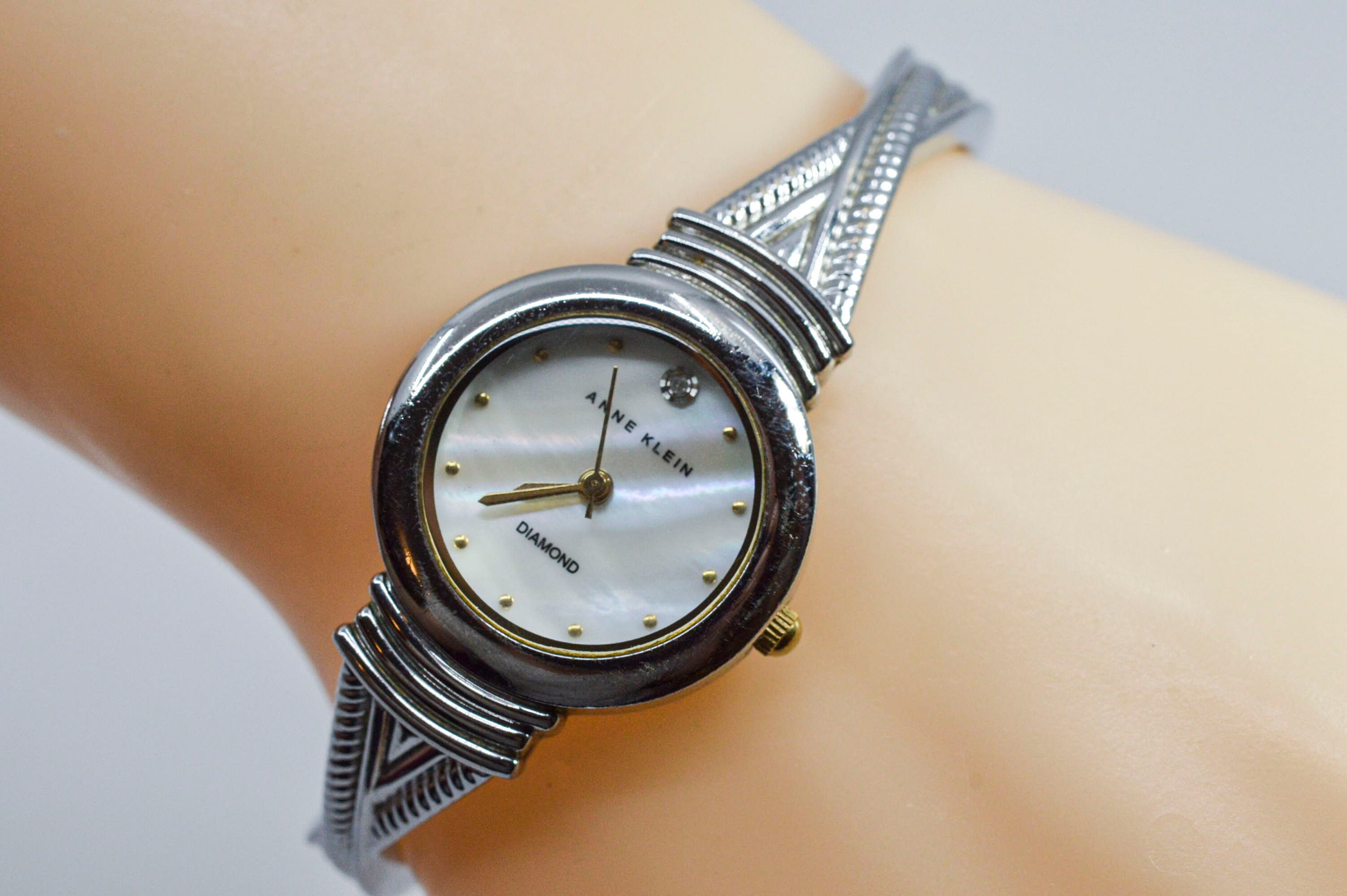 Anne Klein Steel Tone With Mop Dial Womens Bracelet Wrist  display picture 2