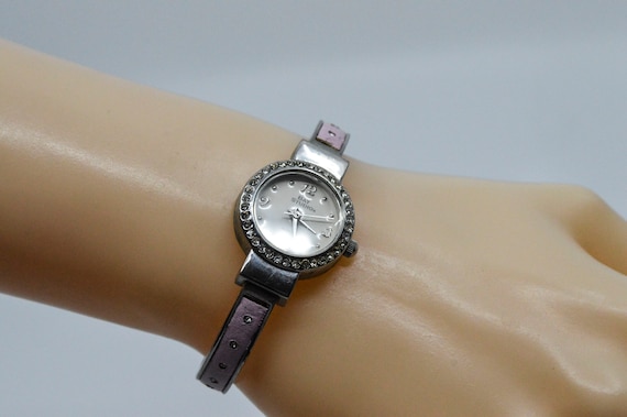 Kay Studio silve tone womens fashion cuff bracelet watch
