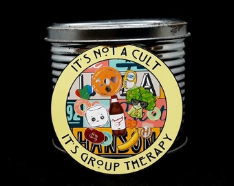 It's not a cult it's group therapy sticker, nostalgic hanson collage sticker, funny Hanson shirt, Hanson band merch, Hanson band sticker