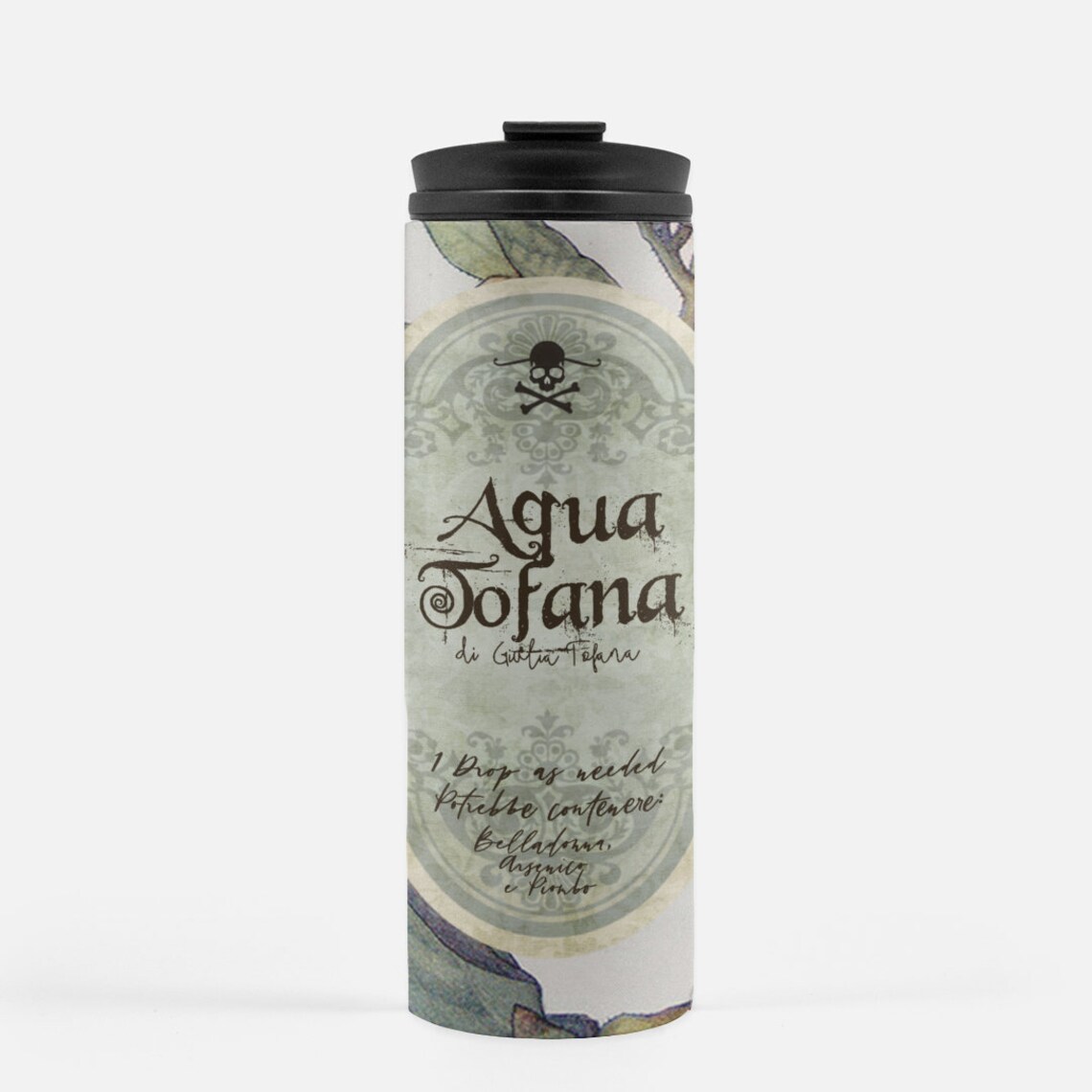 Aqua Tofana Insulated Tumbler Aqua Tofana Water Bottle Etsy