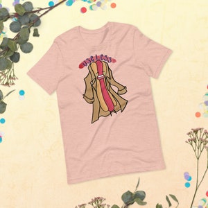 Hot dog in a trench coat tee, morbid podcast shirt, cute weirdo tshirt, weirdo tee, cute true crime tee, funny true crime podcast shirt