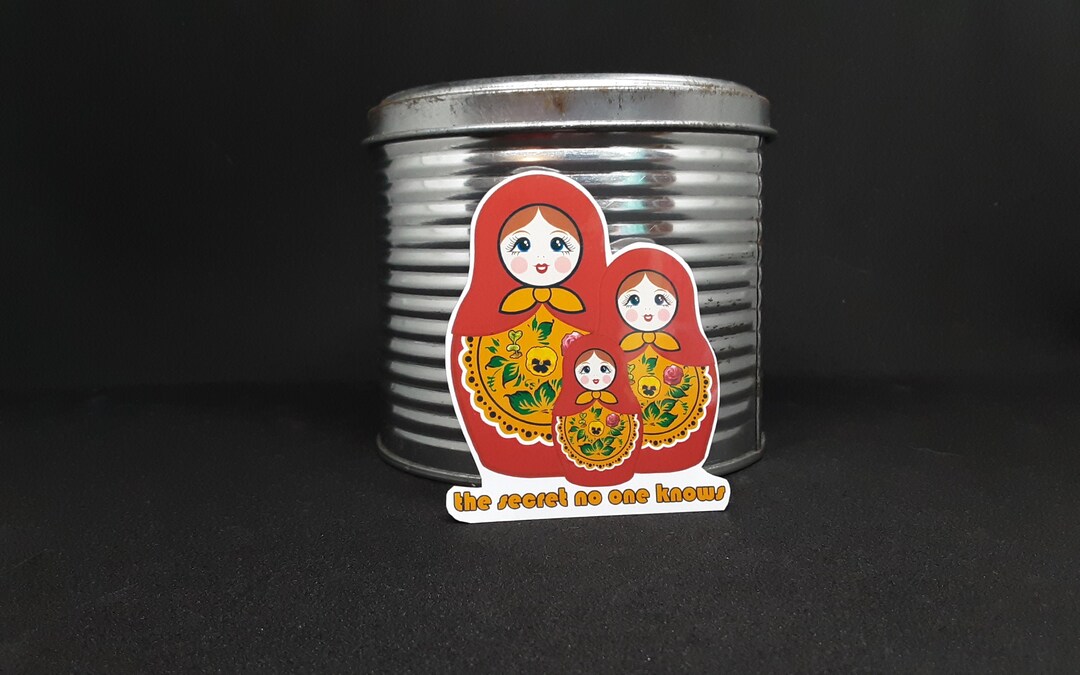 The Secret No One Knows Sticker, the Masked Singer Nesting Dolls, Russian Nesting Dolls Sticker