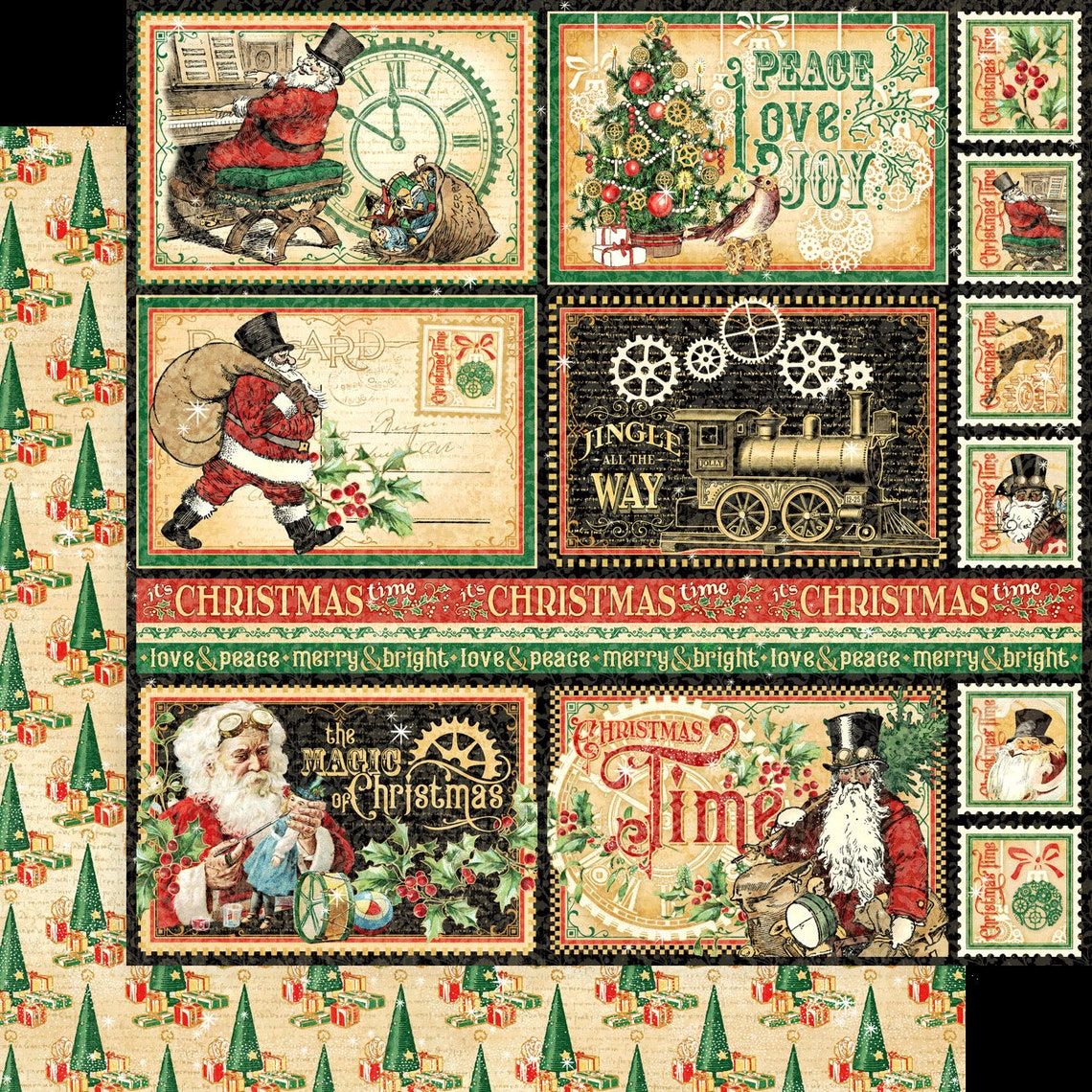 Graphic 45 new collection CHRISTMAS TIME Collection Pack Etsy