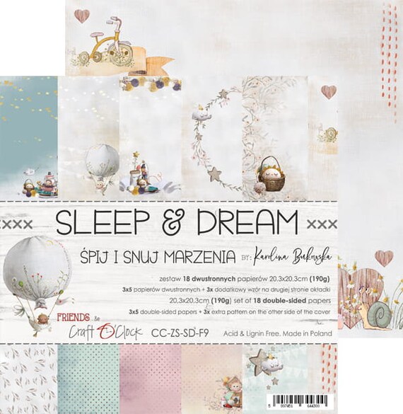 SLEEP & DREAM, Craft O'Clock, Ensemble de papier 8x8 - Etsy France