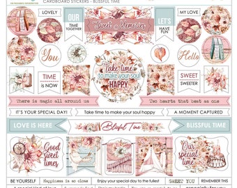 Mintay *** BLISSFUL TIME *** Stickers sheets chipboard 12 x12