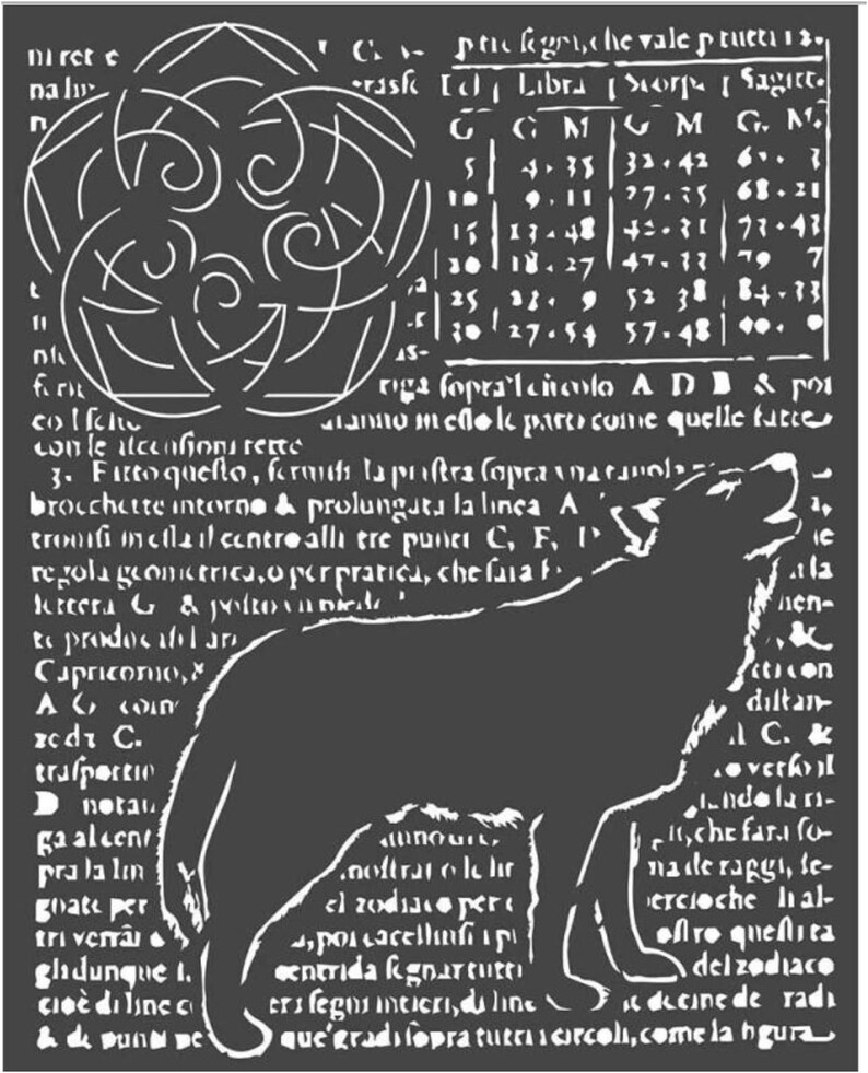 Stamperia Arctic KSTD057 WOLF Stencil 20x25cm