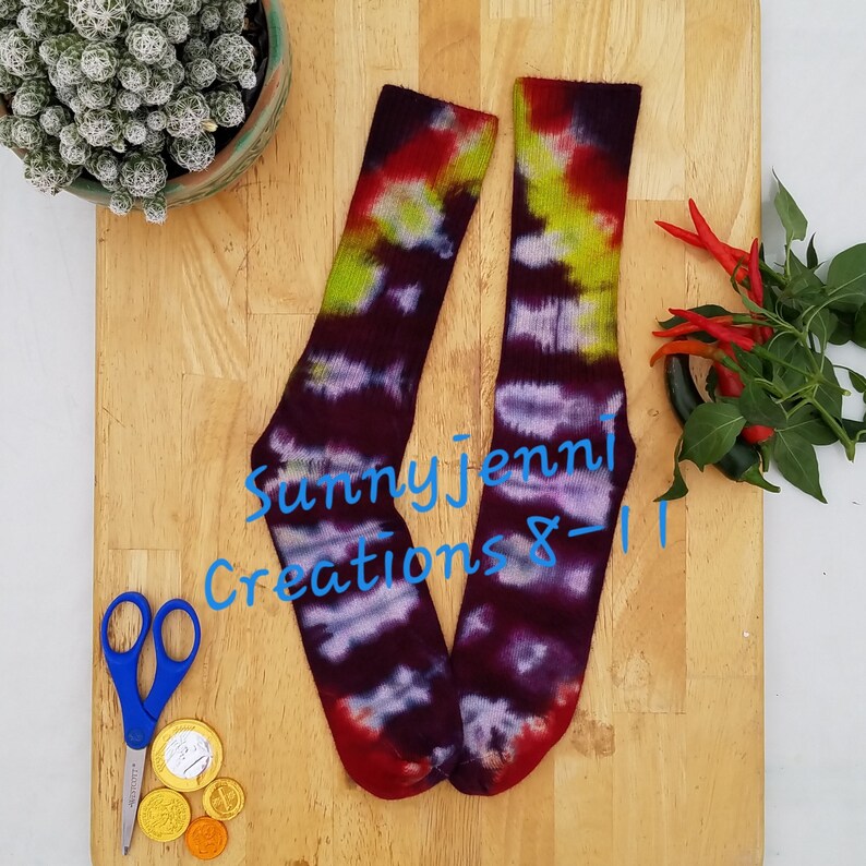 Hand made Bamboo tie dye adult SocksTie dye Socks any image 0