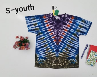 S Jugend Krawatte Farbshirt für Kinder, Einzigartiges Weihnachtsgeschenk für Kinder, einzigartiges Weihnachtsshirt für Jungen und Mädchen Kleine Jugendgröße, Geschenk für Kinder