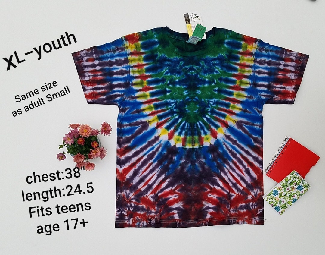XL Youth Tie Dye Shirt for Kids,unique Christmas Gift for Kids XL Youth