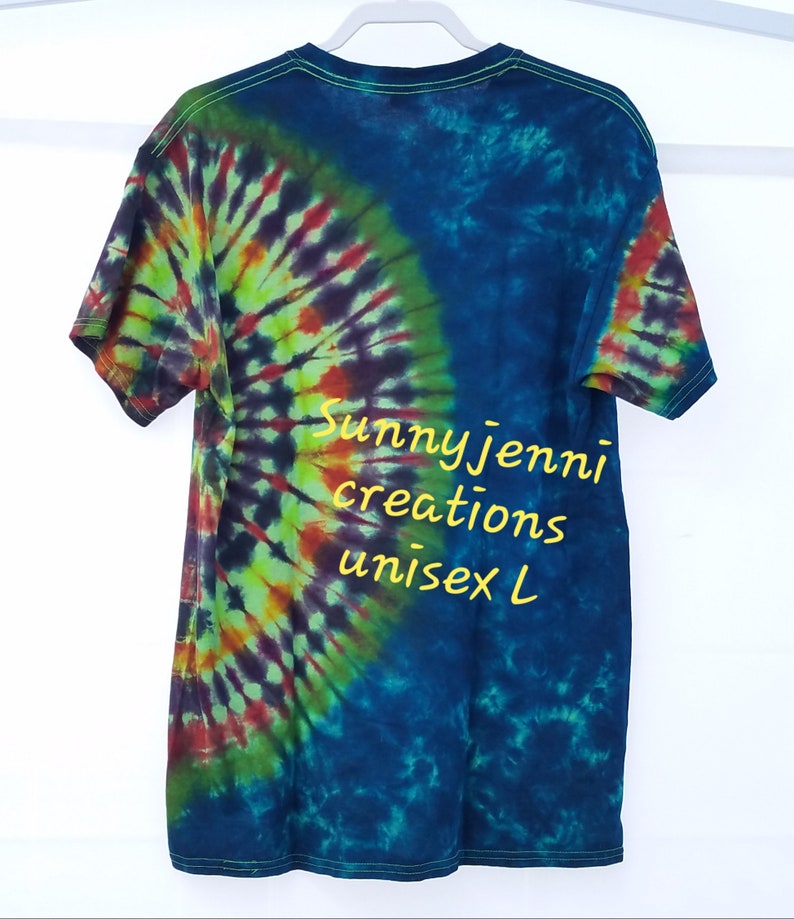 L Unique Tie dye t shirt Valentines Birthday Gift for Him image 0