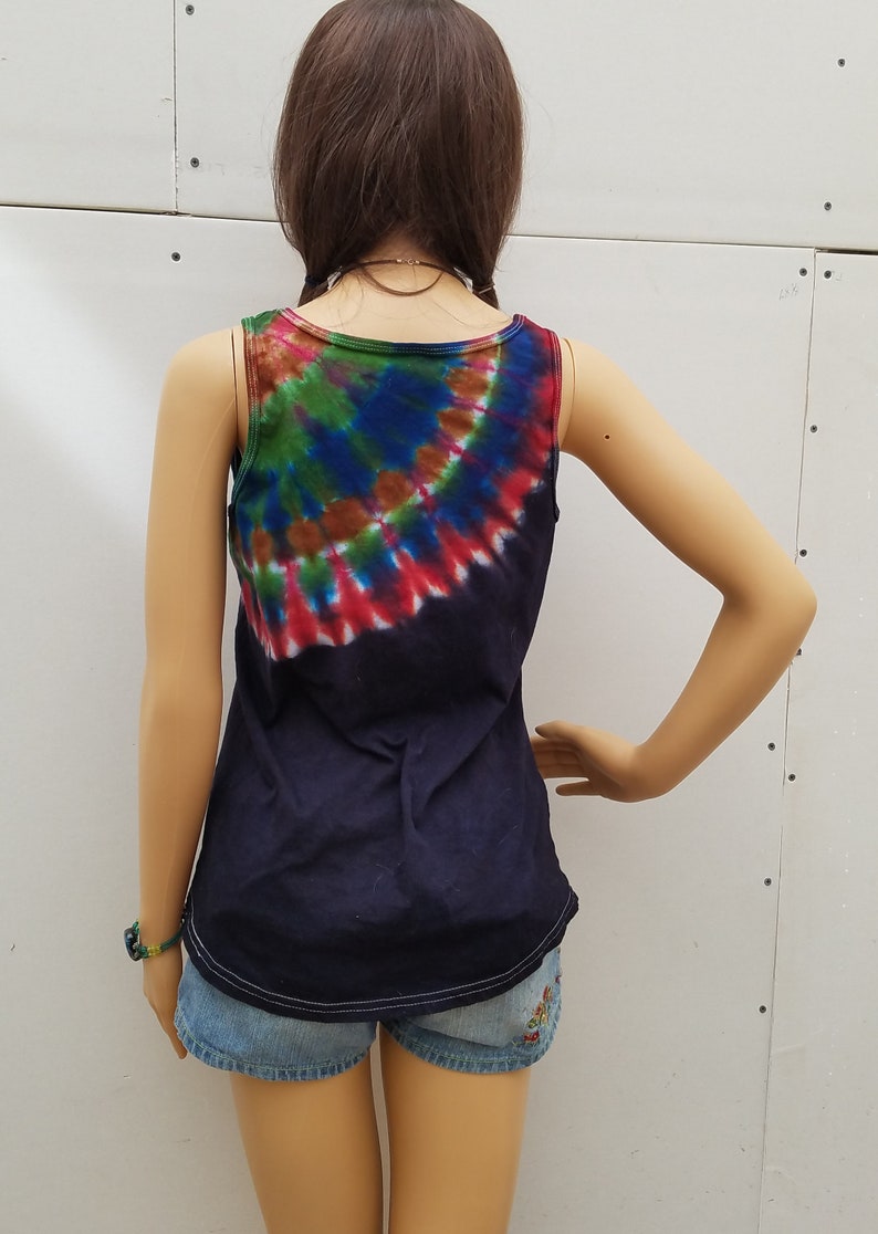 M Unique Tank Top Handmade Tie Dye for Women Adult cotton image 0