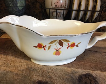 Superior Hall Autumn Leaf Pattern GRAVY BOAT by Mary Dunbar