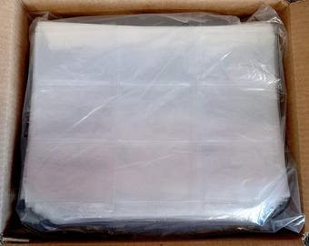 trading card sleeve sheets POKONBOY 288 Pockets Sleeves - 9-Pocket Binder for Standard Size Cards - Sport, Game, Business Card Storage The Gathering 4 Pocket Page Protector, Trading