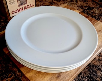 SET of (4) Wedgwood Sea Glass 12" Sky Blue Service Platter Plate Chargers