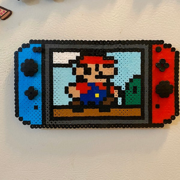 Nintendo Switch Perler Magnet, Mario, 3D Buttons