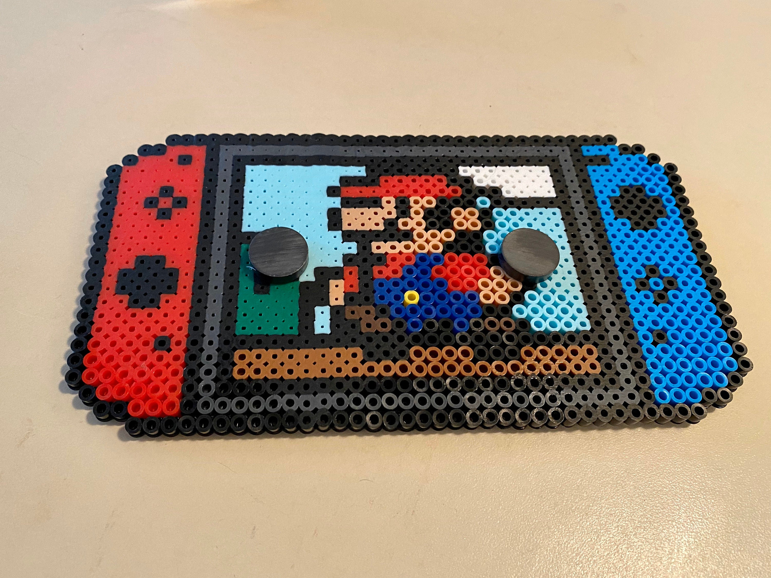 Nintendo Switch Perler Mario 3D Buttons Etsy