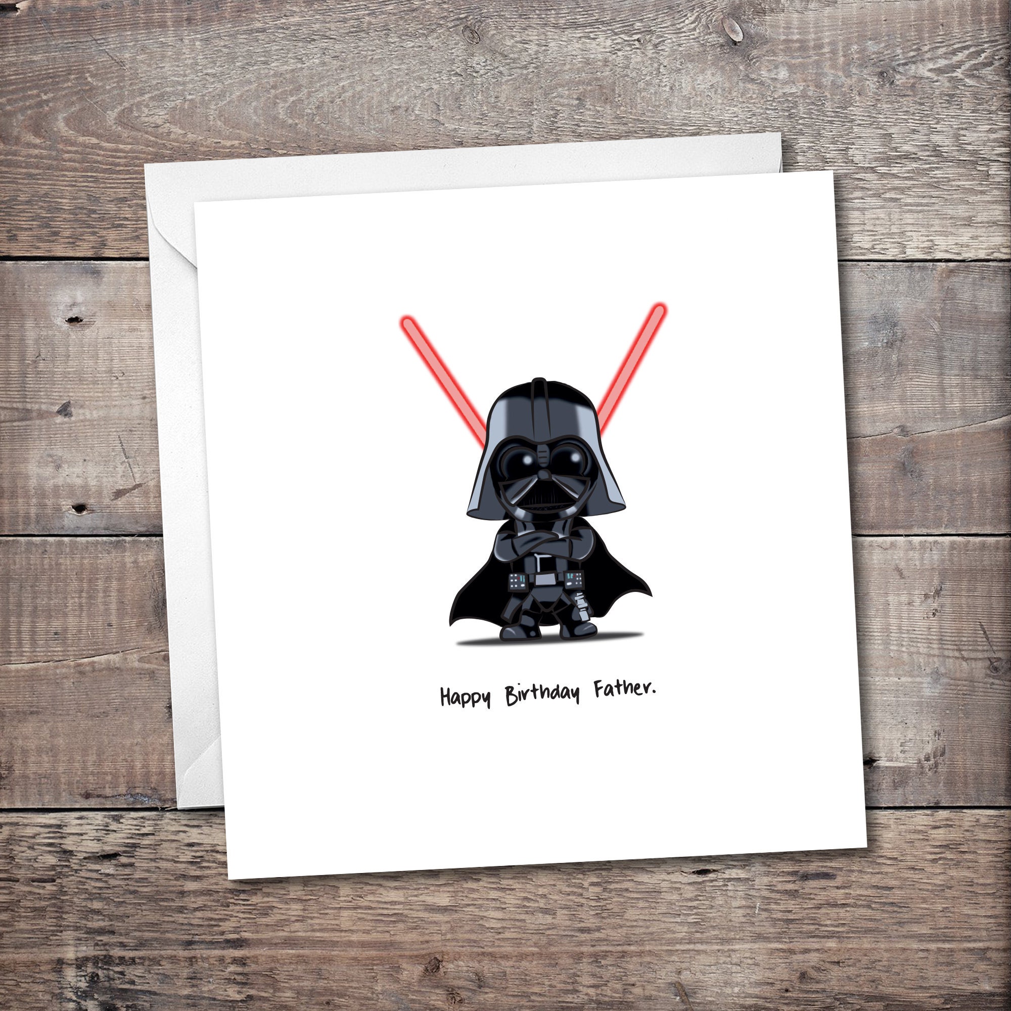 Darth Vader Birthday Card Star Wars Theme Birthday Card for - Etsy UK