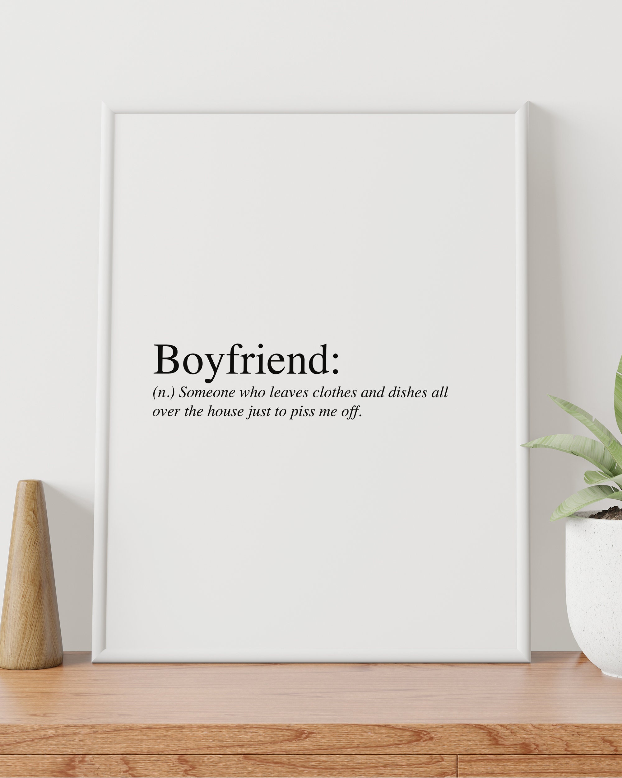 Definition Print Boyfriend Dictionary Etsy