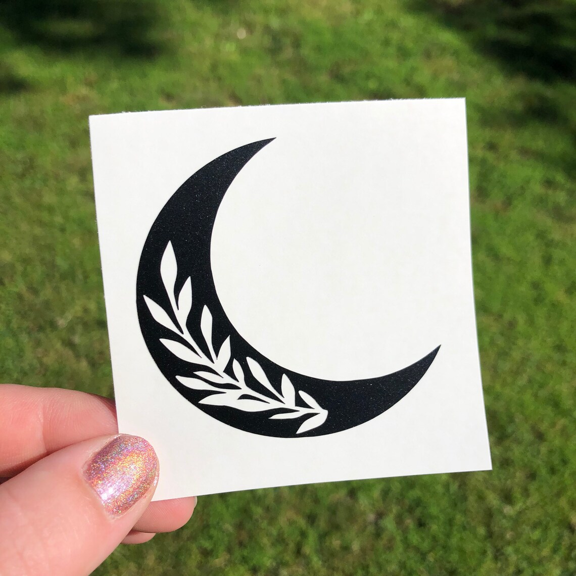 Crescent moon vinyl decal transfer sticker for laptop water Etsy