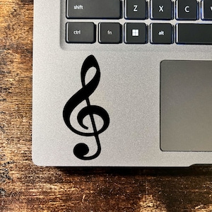 music sticker, music decal, treble clef car window decal, music note tumbler sticker, music note vinyl decal, permanent vinyl sticker