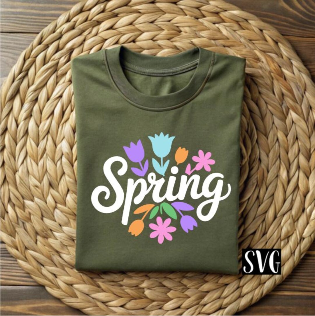 Spring Floral Svg, Flower Garden Design File, SVG Digital Download - Etsy