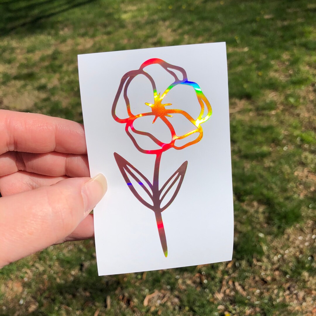 Pansy Sticker Pansy Decal Floral Car Window Decal Pansy Etsy