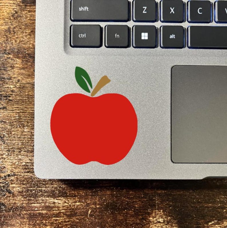 Apple Computer Sticker Apple Sticker, Permanent Vinyl Decal - Etsy