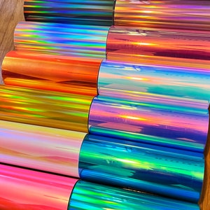 holographic permanent adhesive vinyl for craft cutting machine, craft vinyl, adhesive vinyl, holographic vinyl sheets, craft supplies